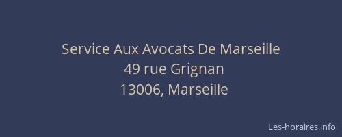 Service Aux Avocats De Marseille