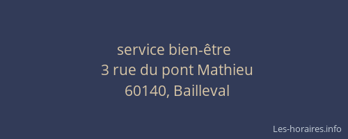 service bien-&ecirc;tre