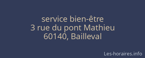 service bien-être