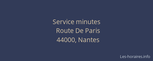 Service minutes