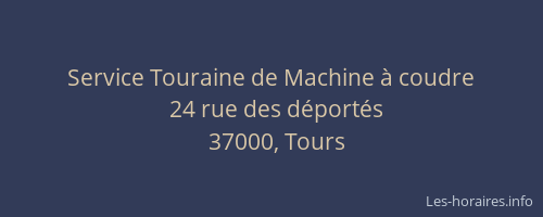 Service Touraine de Machine à coudre
