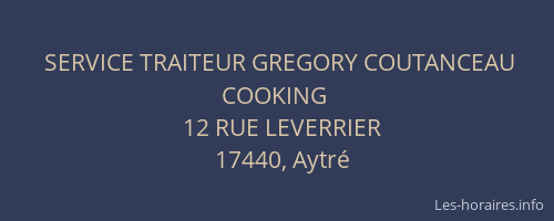 SERVICE TRAITEUR GREGORY COUTANCEAU COOKING