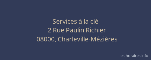 Services à la clé