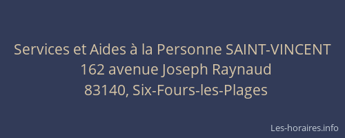 Services et Aides à la Personne SAINT-VINCENT