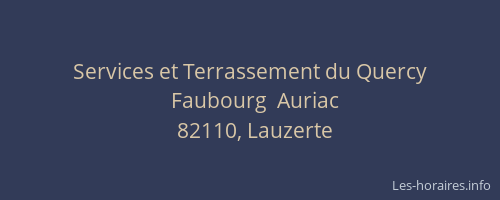 Services et Terrassement du Quercy