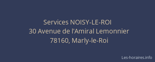 Services NOISY-LE-ROI