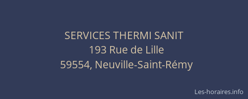 SERVICES THERMI SANIT