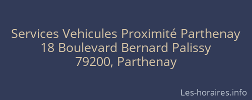 Services Vehicules Proximité Parthenay