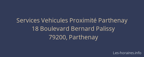 Services Vehicules Proximité Parthenay
