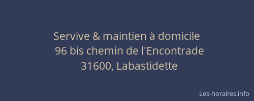 Servive & maintien à domicile