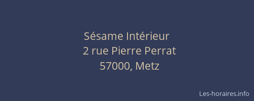 Sésame Intérieur