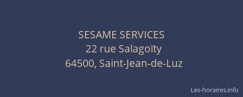 SESAME SERVICES