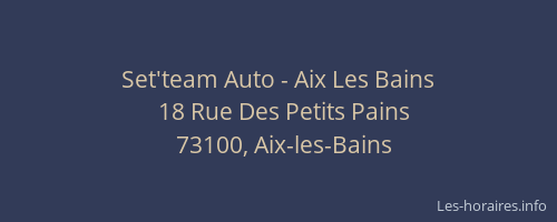 Set'team Auto - Aix Les Bains