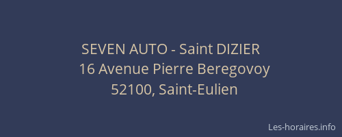 SEVEN AUTO - Saint DIZIER