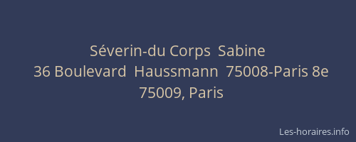 Séverin-du Corps  Sabine