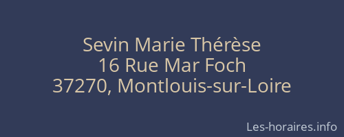 Sevin Marie Thérèse