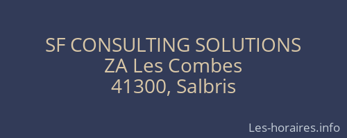 SF CONSULTING SOLUTIONS