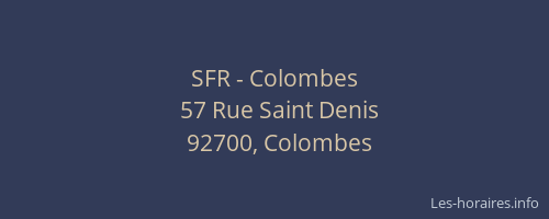 SFR - Colombes