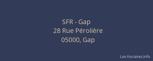 SFR - Gap