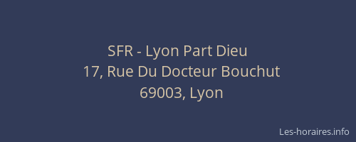 SFR - Lyon Part Dieu
