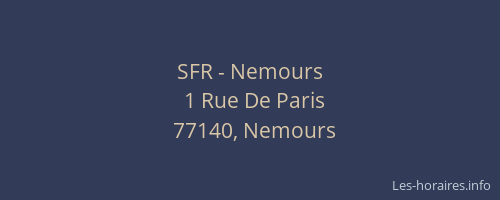 SFR - Nemours