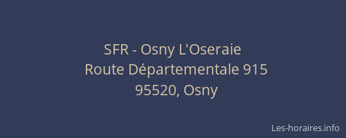 SFR - Osny L'Oseraie