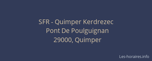SFR - Quimper Kerdrezec