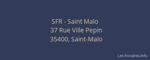 SFR - Saint Malo