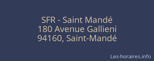 SFR - Saint Mandé