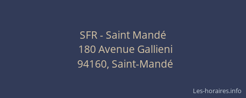 SFR - Saint Mandé