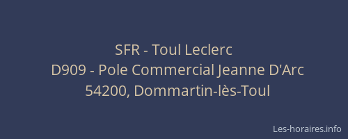 SFR - Toul Leclerc