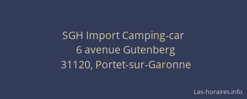 SGH Import Camping-car