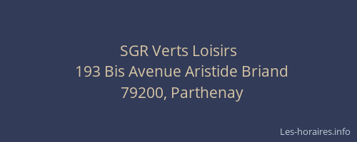 SGR Verts Loisirs