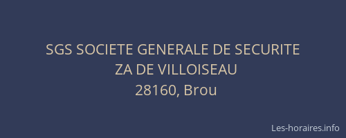 SGS SOCIETE GENERALE DE SECURITE