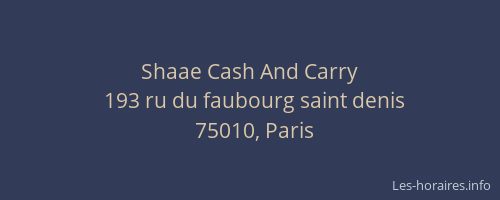 Shaae Cash And Carry