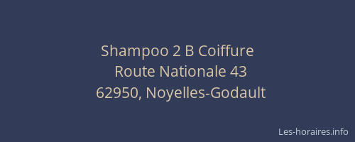 Shampoo 2 B Coiffure