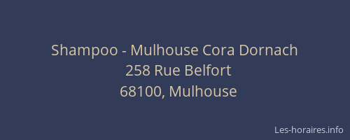 Shampoo - Mulhouse Cora Dornach