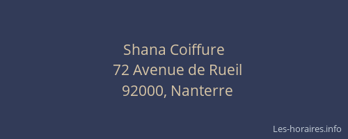 Shana Coiffure