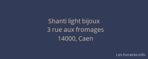 Shanti light bijoux