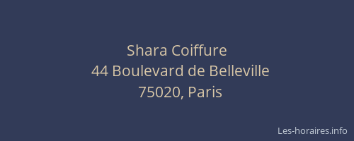 Shara Coiffure