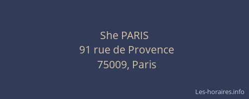 She PARIS