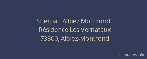 Sherpa - Albiez Montrond