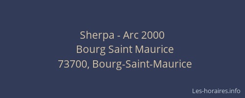 Sherpa - Arc 2000