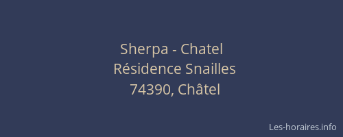 Sherpa - Chatel