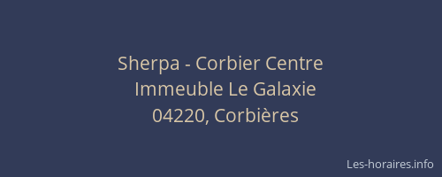 Sherpa - Corbier Centre