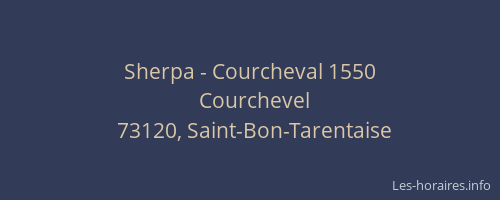 Sherpa - Courcheval 1550
