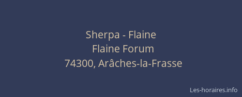 Sherpa - Flaine