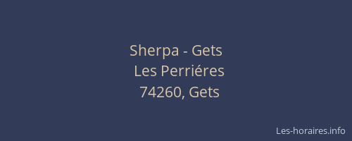 Sherpa - Gets