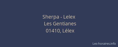 Sherpa - Lelex