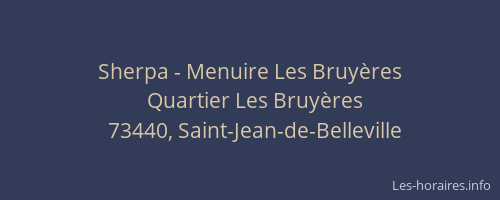 Sherpa - Menuire Les Bruy&egrave;res